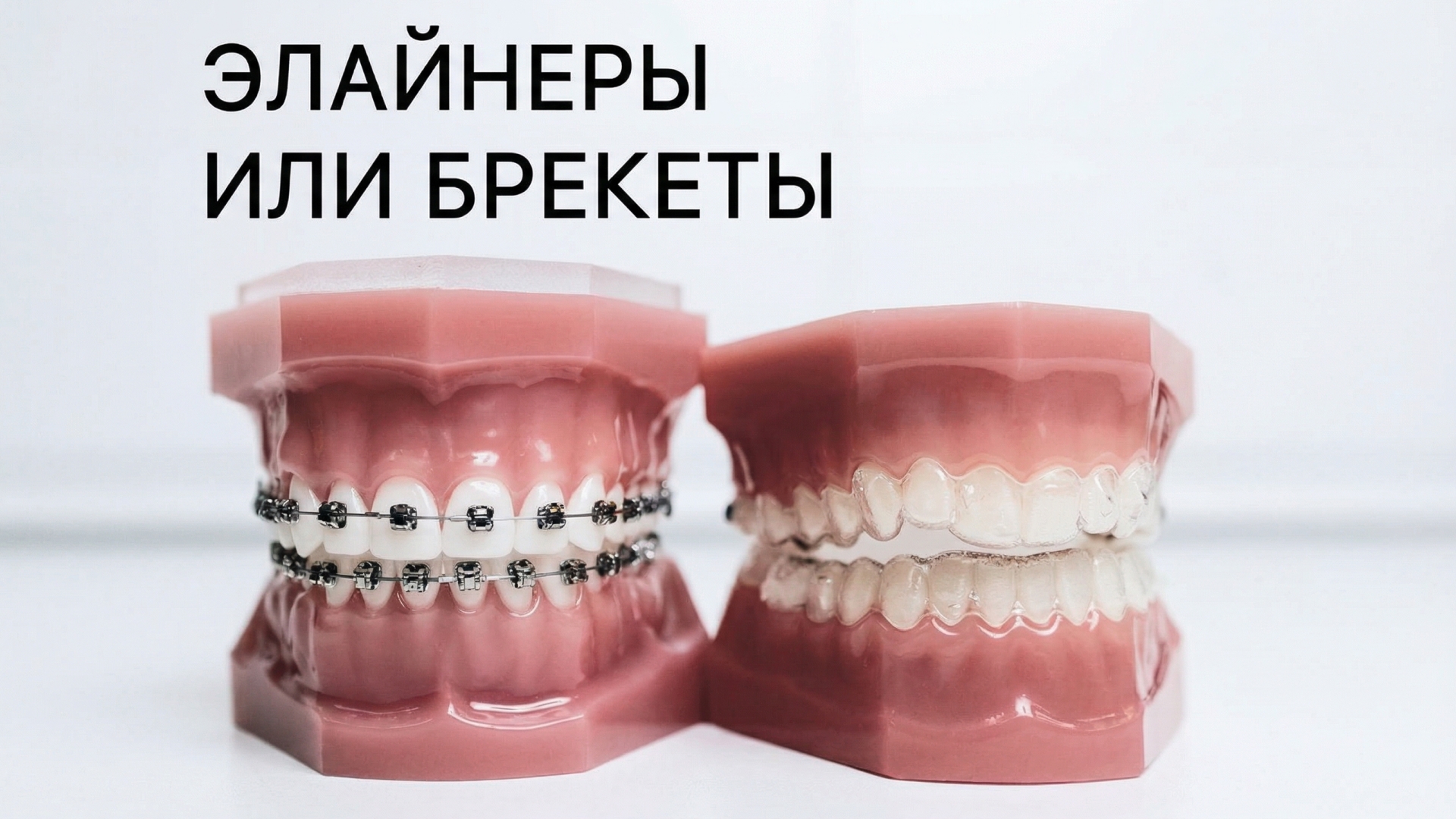 Выбор между элайнерами и брекетами